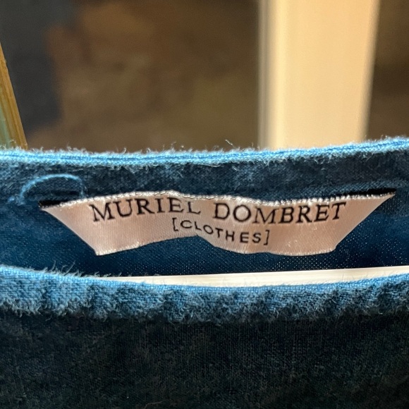 Muriel Dombret Teal Linen Top US 8 - Picture 2 of 5